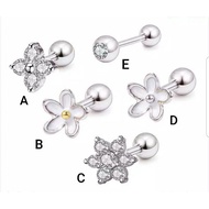 1piece Piercing Earring EarLobe Helix Tragus Stainless Steel Type A - E