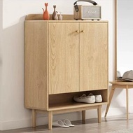 櫻桃傢俱 - 實木鞋櫃趟門鞋櫃客廳現代簡約收納櫃儲物櫃兩門鞋櫃80CM