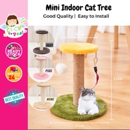 2 Layer Cat Tree Cat Scratcher Tree With Mice And Ball  Kucing Mainan