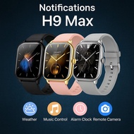 H9 Max Smart Watch Unisex Smart Watch Bluetooth Calls Music Control & Sport Mode Rechargeable Silico