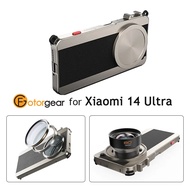 Fotorgear Retro Vintage Phone Case with Cold Shoe Mount for Xiaomi 14 Ultra Accessories