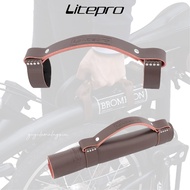 Litepro Leather Handle for TriFold Folding Bike Brompton / 3Sixty / Camp Pikes Frame Strap Easy Carry Retro Accessories