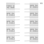 NEX 10 pcs 0 33R 5 for W 5% Cement Resistor 0 33R 0 33Ohm Non-Inductive Resistor BPR