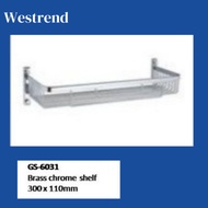 Westrend Gs-6031 wall mounted shelf 300mm brass chrome