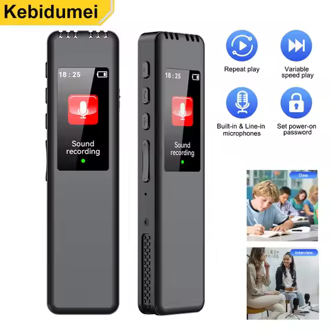 Digital Voice Recorder Pen Portable MP3 Player Audio Recorder With 1536Kbps Recording Work Interview