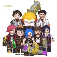 Game figures Mini Jinx Jayce Caitlyn Vi Victor Toys Lol Building Blocks Collectable Toys