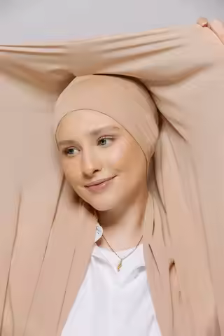 New Instant Hijabs Chiffon Hijab with Built-in Magnets Muslim Women Scarf Shawl with Undercap Headba