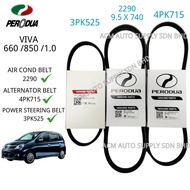【ACM】PERODUA VIVA 660 850 1.0 AIR CON ALTERNATOR POWER STEERING FAN BELT SET 4PK715 /2290 /3PK525