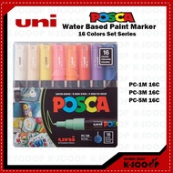 Uni POSCA Water Based Paint Marker 16 Colors Set PC-1M 16C / PC-3M 16C / PC-5M 16C