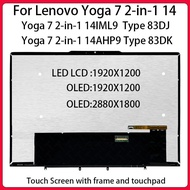 14 Inch Touch Screen For Lenovo Yoga 7 2-in-1 14IML9 Yoga 7 2-in-1 14AHP9 LCD Display Digitizer+With