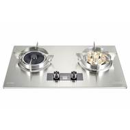G.House Online KOCH KITCHEN เตาแก๊สแบบฝ้ง ตั้งเวลาเปิด-ปิด หน้าสเตนเลส 2หัวเตาผสม MONIGA KT-03 ของแท