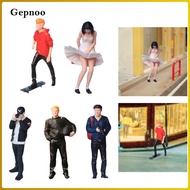 [wxuchp] 1/64 Diorama Stylish Figure People Model Table Centerpiece Collectible Scene