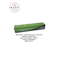 ✔😍 Lacy's Cling Wrap w Slide Cutter | Chef Wrap | Kitchen Food Grade Flim | 30cm x 300m 45cm x 300m 