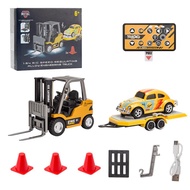 รถโฟล์คลิฟท์ พร้อม พ่วงท้าย Mini 1/64 Remote Control Forklift with Trailer Rc 2.4G HG4-244