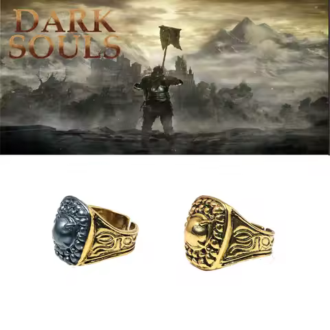 Game Dark Souls Series Men Rings Havel's Demon's Scar Chloranthy Badge Metal Ring Male Fans Cosplay 