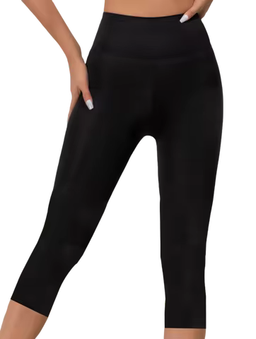 High-Waist Yoga Pants Elastic Running 7/8 Length Trousers for Women Comfortable Stretch Fitness Capr
