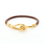 【二手】愛馬仕 Jumbo 手鐲，鍍金皮手鐲，女士款，二手 B