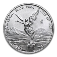2019 Mexican Libertad 1/10 oz .999 Silver Coin BU 1/10oz