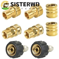 SISTERWD 2/4/8Pcs Pressure Washer Adapter Set, M22 Swivel Stainless Steel Quick Connect Kit, Rust-proof 3/8'' Quick Connect 3/4" Quick Release Pressure Washer Connector Male