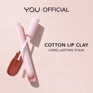 YOU Simplicity Cotton Lip Clay | Lip Stain Lipstick Soft Moisturizing Long Lasting | Velvet Texture 