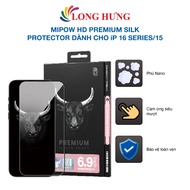 MiPow HD Premium Silk Protector Full Edge Tempered Screen Protector for iP 16 Pro Max/16 Pro/16 Plus