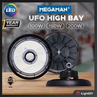 <SIRIM> MEGAMAN 100W 150W 200W UFO LED HIGH BAY LIGHT HEAVY DUTY INDUSTRY HIGH BAY LIGHT