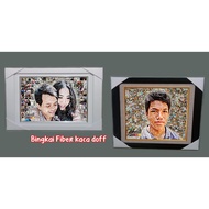 16R foto mozaik cetak photopaper bingkai FIBER kaca doff