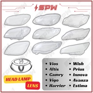TOYOTA HEAD LAMP LENS Head Light Cover OEM Headlamp Clear Lens HD Vios Altis Camry Wish Estima Avanz