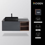 MOGEN อ่างล้างหน้าพร้อม ตู้เฟอร์ลายไม้ ขนาด 120 ซม. รุ่น LF60120V2G1