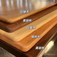 White Wax Cherry Wood Dining Table Peach Wood Panel Log Lifting Desk Bay Bar Window Board Computer T