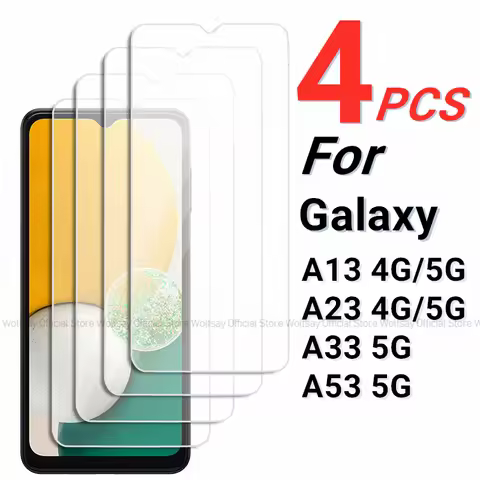 2/4PCS Screen Protector For Samsung Galaxy A13 Tempered Glass For Samsung Galaxy A13 A23 A33 A53 5G 