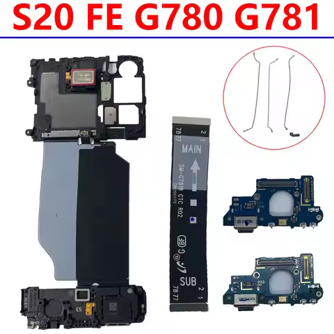Signal Main LCD Flex Cable NFC Coil Charging Port Dock For Samsung Galaxy S20 FE 4G 5G G780F G781B G