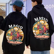 MASID Hoodie Jacket Unisex Korean Version Anime Pullover Sweater Personality Oversized Jacket