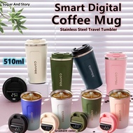 Portable Digital Coffee Mug Stainless Steel 510ML Travel Tumbler Coffee Thermos Cup FLASK 智能咖啡保温杯