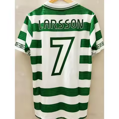 2026 Latest Scotland Celtic FC Larsson 7 Legend Football Jersey Unisex Quick-Dry Breathable Top for 