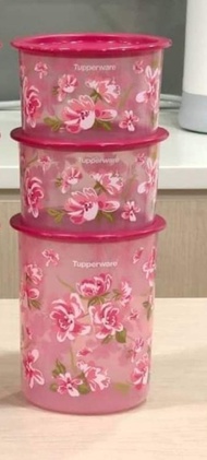tupperware Bloom Delight one touch set -3pcs/set