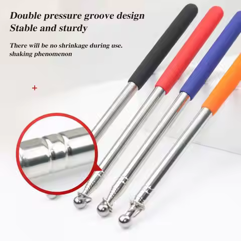 1.2/1.6M Telescopic Tour Guide Flag Pole with Non-slip Handle Extendable Teacher Pointer Banner Hand