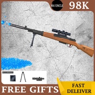 Kids Kar 98K Gel Blaster Toy Sniper Rifle For 8+ Boy Gifts Outdoor Sport Water Bead Manual Toy Guns Funny Yard Games