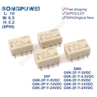 5PCS SMD Signal Relays G6K-2F-Y DC 5V 12V 24V DPDT G6K-2F-Y-12VDC G6K-2F-Y-24VDC G6K-2F-Y-5VDC G6K-2