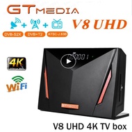 ขายดี GTMEDIA V8 UHD S2 DVB กล่องรับสัญญาณทีวีทีวีดาวเทียม T2 4K Ultra HD สร้างขึ้นในสต็อกกล่องสมาร์ททีวี CZ สเปน