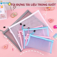 Mesh bag for documents, mesh bag for pens, cosmetics, multi-purpose, all sizes A4, A5, A6