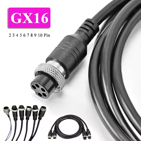 GX16 Male to Female Extension Cord 2 3 4 5 6 7 8 9 10 Pin Aviation Plug Cable 16mm Aviation Socket C