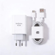 Original 45W Charger Super Fast Charging Adapter+6A Type-C Cable For Infinix Smart 10+ 9 Hot 60i 40i