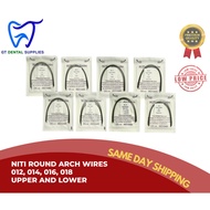 NiTi Round Archwires (.012, .014, .016, .018) | 10 pcs. per pack