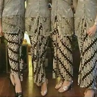 Best Rok Wiru Jarik Parang Putih Bledak Ck Instan Bawahan Kebaya Motif