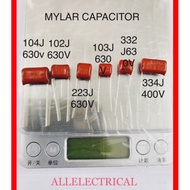 5PCS Mylar Capacitor 104J 630V 102J 630V 223J 630V 103J 630V 222J 630V 224J 630V 332J 630V334J 400V
