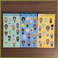 ☃ ◰ ◺ Toca Life Toca Boca Laminated Sticker Sheets
