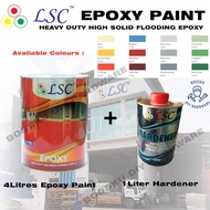 LSC 5L Epoxy Floor Paint Heavy Duty (4 Liters Epoxy Paint + 1 Liter Hardener) One Pack BOSSKU