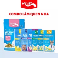 Combo MRVET TIÊU HÓA XANH - LÔNG KHỎE MẠNH và làm quen dành cho mèo - T3 PETS SHOP