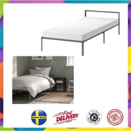⭐READY STOCK⭐ 1KEA GRIMSBU Bed frame, grey, Single, 90x200 cm